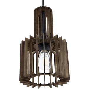 Beliani Dark Wood NIARI Pendant Lamp - Hanging Light Beliani Dark Wood NIARI Pendant Lamp - Hanging Light