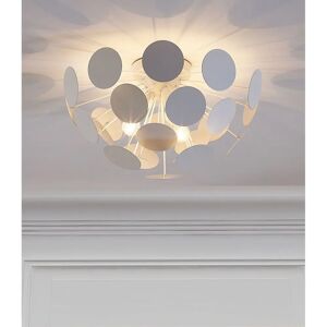 Beliani Pendant Lamp White Metal Hemisphere Shade of Circles 2 Light Bulbs Industrial Art Deco - Pendant Lamp Beliani Pendant Lamp White Metal Hemisphere Shade of Circles 2 Light Bulbs Industrial Art Deco - Pendant Lamp