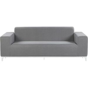 Beliani ROVIGO Grey 3 Seater Weather Sofa - Sofa Beliani ROVIGO Grey 3 Seater Weather Sofa - Sofa