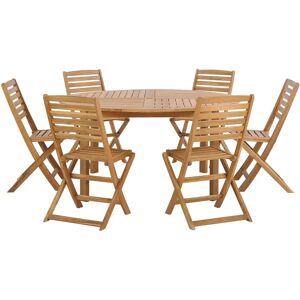 Beliani Garden Dining Set TOLVE - Acacia Wood 6 Seater - Garden Dining Set Beliani Garden Dining Set TOLVE - Acacia Wood 6 Seater - Garden Dining Set