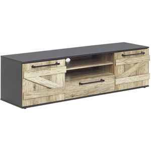 Beliani - Model SALTER - Rustic Light Wood TV Stand Beliani - Model SALTER - Rustic Light Wood TV Stand