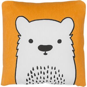 Beliani Kids Cushion Orange Bear Image Pillow - Cushion Beliani Kids Cushion Orange Bear Image Pillow - Cushion