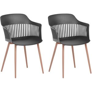 Beliani BERECA Black Dining Chairs - Dining Chairs Beliani BERECA Black Dining Chairs - Dining Chairs