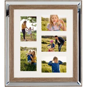 Beliani Silber Bilderrahmen für 5 Fotos - Rechteckig - 44x49cm - Modern Wanddekoration Beliani Silber Bilderrahmen für 5 Fotos - Rechteckig - 44x49cm - Modern Wanddekoration