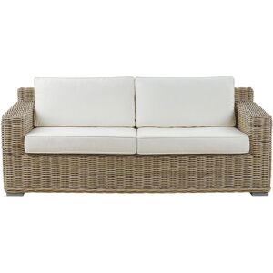 Beliani Garden Sofa ARDEA Light Brown 2 Seater - Garden Sofa Beliani Garden Sofa ARDEA Light Brown 2 Seater - Garden Sofa
