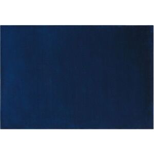 Beliani Navy Blue Viscose Rug - Rectangular, Hand-woven, 160x230cm Beliani Navy Blue Viscose Rug - Rectangular, Hand-woven, 160x230cm