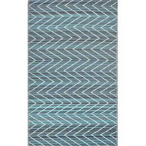 Beliani Blue Recycled Polypropylene Outdoor Rug - 120x180cm Pattern Terrace Beliani Blue Recycled Polypropylene Outdoor Rug - 120x180cm Pattern Terrace