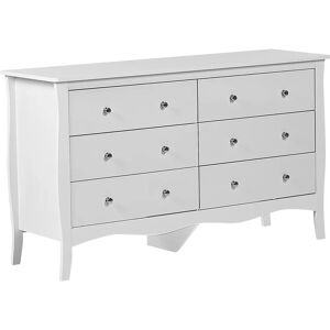 Beliani Winchester 75cm White Chest of Drawers - Chest of Drawers Beliani Winchester 75cm White Chest of Drawers - Chest of Drawers