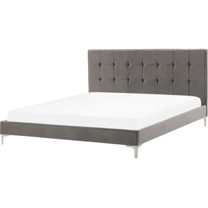 Beliani Bed Velvet Super King Size - Bed Beliani Bed Velvet Super King Size - Bed