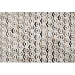 Beliani Cowhide Area Rug Beige Brown 140x200 - Area Rug Beliani Cowhide Area Rug Beige Brown 140x200 - Area Rug