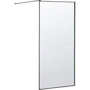 Beliani Suihkuverho Musta Karkaistu Lasi Ruostumaton Teräs Kehys 90 x 190 cm Beliani Suihkuverho Musta Karkaistu Lasi Ruostumaton Teräs Kehys 90 x 190 cm