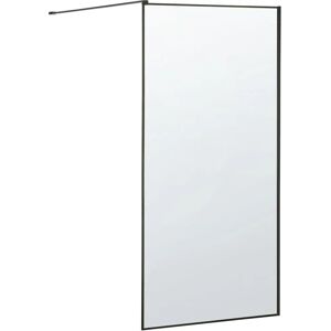 Beliani Schwarzes Sicherheitsglas Duschwand - Duschwand Beliani Schwarzes Sicherheitsglas Duschwand - Duschwand