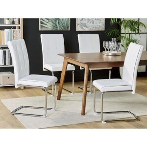 Beliani ROVARD Off-White Faux Leather Chairs - Chairs Beliani ROVARD Off-White Faux Leather Chairs - Chairs