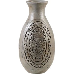 Beliani Tall Grey Terracotta Handmade Floor Vase - Decorative Vase Beliani Tall Grey Terracotta Handmade Floor Vase - Decorative Vase