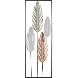 Beliani Wall Decor Feather Silver Gold - Wall Decor Beliani Wall Decor Feather Silver Gold - Wall Decor