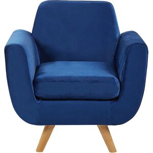 Beliani Armchair Navy Blue Velvet Cover - Armchair Cover Beliani Armchair Navy Blue Velvet Cover - Armchair Cover