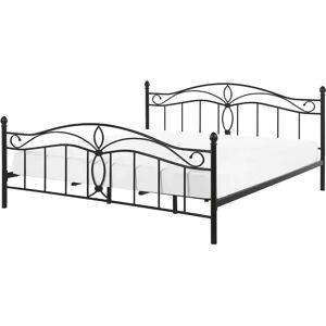Beliani Bed Frame Black EU Double Size - Bed frame Beliani Bed Frame Black EU Double Size - Bed frame