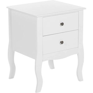 Beliani LANE White Bedside Table - Scandinavian Design Beliani LANE White Bedside Table - Scandinavian Design