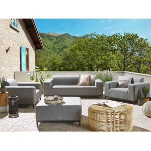 Beliani Garden Sofa Set Beige Fabric Upholstery - Garden Sofa Set Beliani Garden Sofa Set Beige Fabric Upholstery - Garden Sofa Set