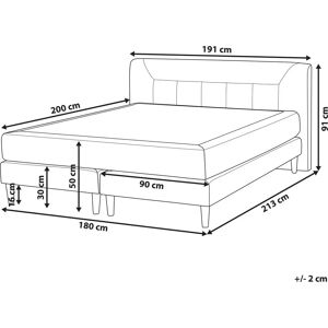 Beliani Super King Beige Velvet Divan Bed - Bedroom Furniture Beliani Super King Beige Velvet Divan Bed - Bedroom Furniture