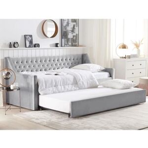 Beliani Trundle Bed MONTARGIS Light Grey - Trundle Bed Beliani Trundle Bed MONTARGIS Light Grey - Trundle Bed