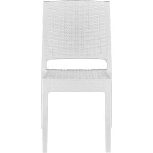 Beliani White Dining Set - FOSSANO - 6 Seater Outdoor Table Beliani White Dining Set - FOSSANO - 6 Seater Outdoor Table