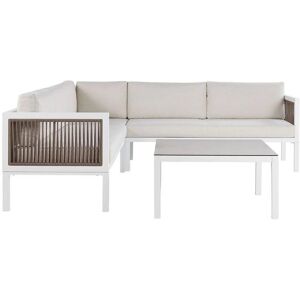 Beliani BORELLO Beige Modular Lounge Set - Outdoor Furniture Beliani BORELLO Beige Modular Lounge Set - Outdoor Furniture