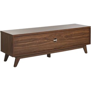 Beliani Dark Wood TV Stand - Retro Style Cable Management Furniture Beliani Dark Wood TV Stand - Retro Style Cable Management Furniture