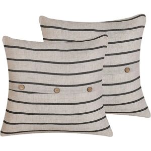 Beliani Set of 2 Cushions - Modern Square Decor 43x43 cm Beliani Set of 2 Cushions - Modern Square Decor 43x43 cm