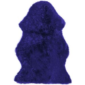 Beliani Sheepskin Rug Navy Blue - 65x110cm - Rustic Style - Sheepskin Beliani Sheepskin Rug Navy Blue - 65x110cm - Rustic Style - Sheepskin
