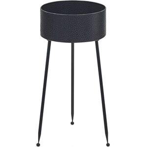 Beliani Plant Stand LEIKA Metal 29cm Black - Plant Stand Beliani Plant Stand LEIKA Metal 29cm Black - Plant Stand