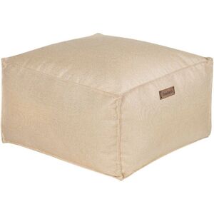 Beliani MUKKI Beige Pouffe - Square Modern Fabric Footstool Beliani MUKKI Beige Pouffe - Square Modern Fabric Footstool