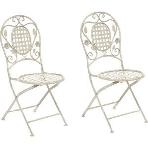 Beliani Set of 2 Garden Chairs - Outdoor Rust-Resistant Metal Furniture Beliani Set of 2 Garden Chairs - Outdoor Rust-Resistant Metal Furniture