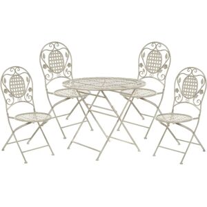 Beliani Off-White Garden Dining Set - Outdoor Rust-Resistant Furniture Beliani Off-White Garden Dining Set - Outdoor Rust-Resistant Furniture
