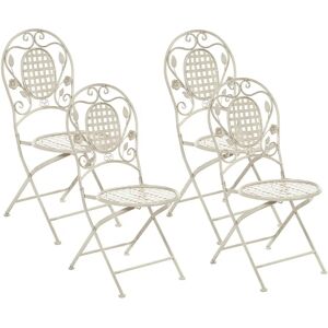 Beliani BIVIO Foldable Off-White Garden Chairs - Garden Chairs Beliani BIVIO Foldable Off-White Garden Chairs - Garden Chairs