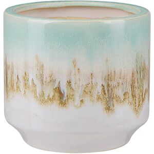 Beliani Flower Vase CYME Handmade Ceramic Mint Green - Flower Vase Beliani Flower Vase CYME Handmade Ceramic Mint Green - Flower Vase