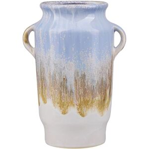 Beliani Flower Vase GERRHA - Handmade Ceramic, 25cm, Light Blue - Flower Vase Beliani Flower Vase GERRHA - Handmade Ceramic, 25cm, Light Blue - Flower Vase
