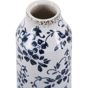 Beliani Flower Vase White - 30 cm Waterproof Retro Decor Beliani Flower Vase White - 30 cm Waterproof Retro Decor