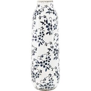 Beliani Flower Vase White - 35 cm Waterproof Stoneware Retro Beliani Flower Vase White - 35 cm Waterproof Stoneware Retro