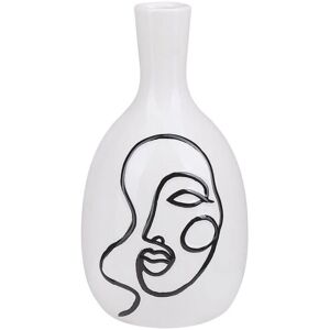 Beliani Flower Vase AKRAI Handmade Ceramic White - Flower Vase Beliani Flower Vase AKRAI Handmade Ceramic White - Flower Vase
