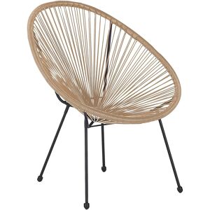 Beliani Garden Chair Natural PE Rattan - Garden Chair Beliani Garden Chair Natural PE Rattan - Garden Chair
