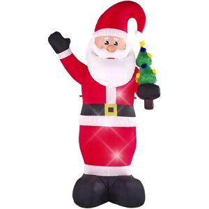 Beliani Outdoor LED Christmas Inflatable Santa Claus - 225 cm Beliani Outdoor LED Christmas Inflatable Santa Claus - 225 cm