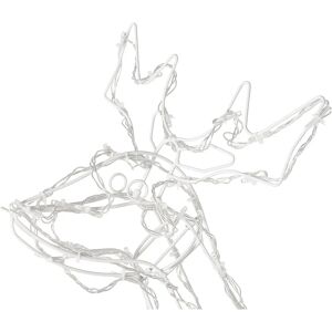 Beliani Mikkeli Set of 3 White Reindeer Christmas Decorations Beliani Mikkeli Set of 3 White Reindeer Christmas Decorations