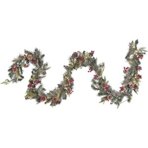 Beliani Christmas Garland Green Synthetic Material 270 cm LED Lights Artificial Adjustable Twigs - Christmas Garland Beliani Christmas Garland Green Synthetic Material 270 cm LED Lights Artificial Adjustable Twigs - Christmas Garland