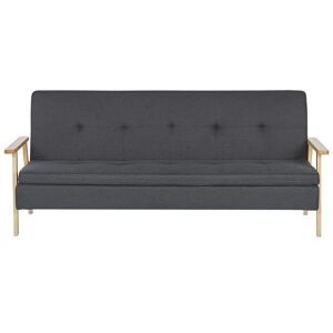 Beliani Sofa Bed TJORN - Multifunctional Dark Grey Sofa with Click Clack - Sofa Bed Beliani Sofa Bed TJORN - Multifunctional Dark Grey Sofa with Click Clack - Sofa Bed
