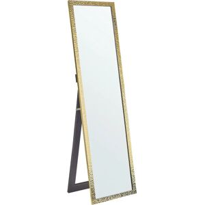 Beliani Standing Mirror Gold - 40x140 cm Modern Design Beliani Standing Mirror Gold - 40x140 cm Modern Design
