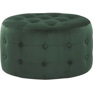 Beliani Modèle TAMPA Pouf rond en velours vert foncé - Repose-pieds - Publicité Beliani Modèle TAMPA Pouf rond en velours vert foncé - Repose-pieds - Publicité