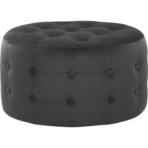 Beliani Black Velvet Footstool - Footstool Beliani Black Velvet Footstool - Footstool