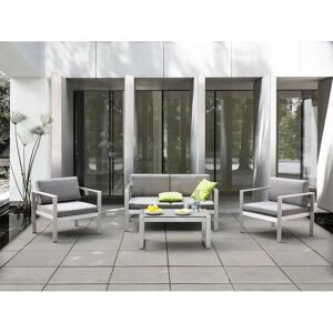 Beliani Garden Armchair - SALERNO - Light Grey - Outdoor Furniture Beliani Garden Armchair - SALERNO - Light Grey - Outdoor Furniture