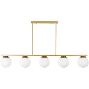 Beliani Gold Pendant Lamp 5-Light Sphere Shades Kitchen Dining Beliani Gold Pendant Lamp 5-Light Sphere Shades Kitchen Dining